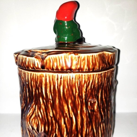 Rare Circa 1960's Vintage Gnome on a Tree Cookie Jar Collectibles - Picture 4 of 7